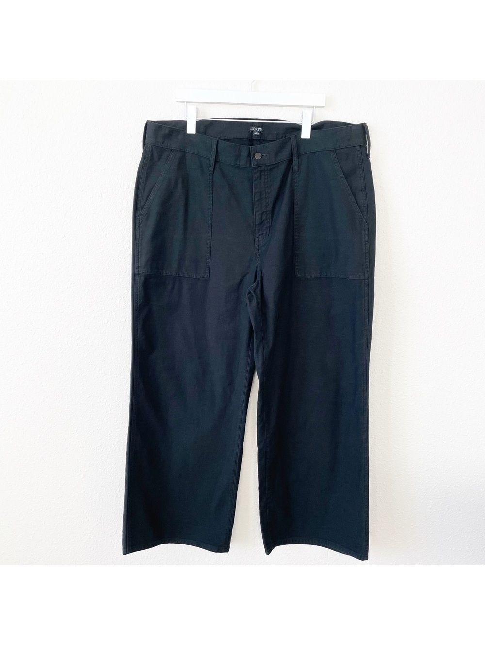 J Crew Camp Pocket Wide Leg Pant Black Size 20 Spring 2025 Utility Chore Outdoor
